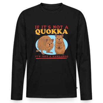Quokka Short-tailed Kangaroos Quokkas Gift - Men's Premium Organic Long Sleeve Shirt - black - Front - Nico (187cm)
