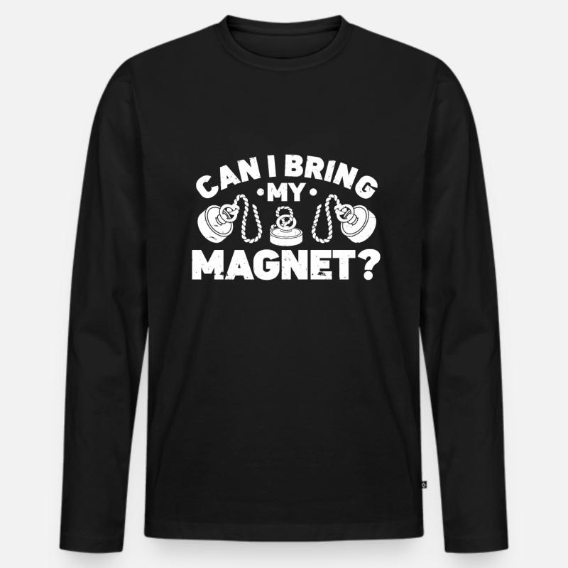 Magnetfischen - Männer Premium Bio Langarmshirt - Schwarz
