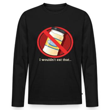 Mayonnaise I Wouldn't Eat Mayo Gift - Men's Premium Organic Long Sleeve Shirt - black - Front - Nico (187cm)