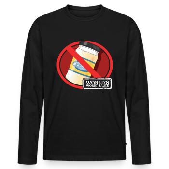 Mayonnaise Mayo Funny Gift - Men's Premium Organic Long Sleeve Shirt - black - Front - Nico (187cm)