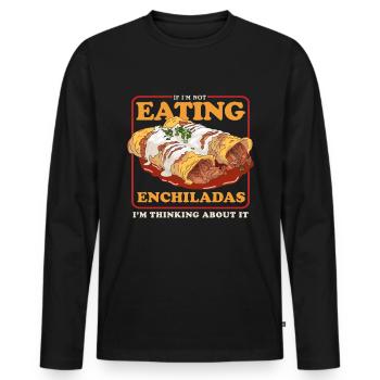 Enchilada Mexican Food Enchiladas Gift - Men's Premium Organic Long Sleeve Shirt - black - Front - Nico (187cm)