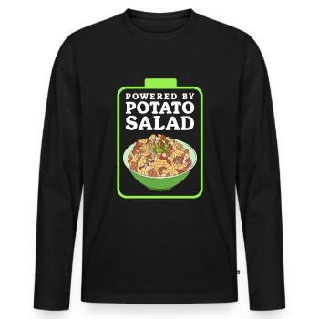 Potato Salad Härdöpfelsalat Gift - Men's Premium Organic Long Sleeve Shirt - black - Front - Nico (187cm)