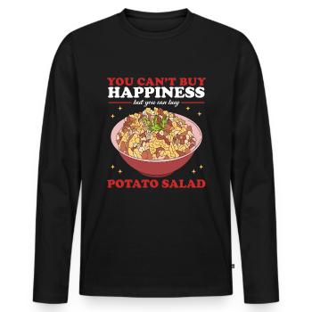 Kartoffelsalat Essen Erdäpfelsalat Geschenk - Männer Premium Bio Langarmshirt - Schwarz - Vorne - Nico (187cm)