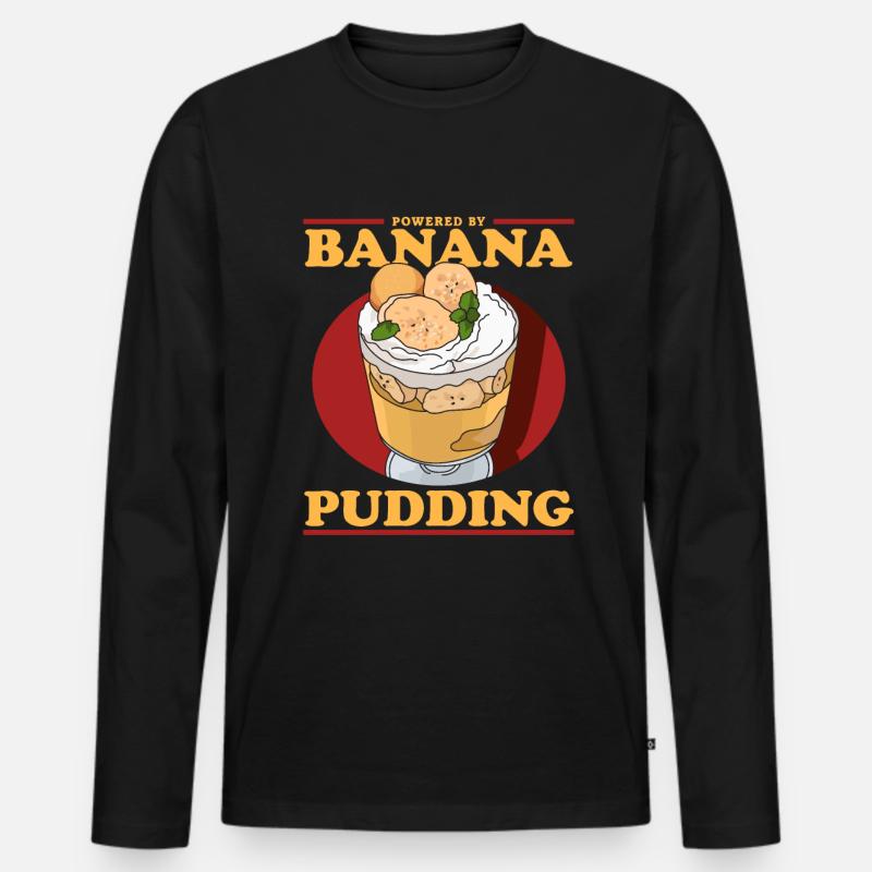 Bananenpudding Bananen Pudding Geschenk - Männer Premium Bio Langarmshirt - Schwarz
