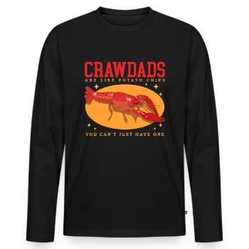 Flusskrebs Edelkrebs Meeresfrüchte Geschenk - Männer Premium Bio Langarmshirt - Schwarz - Vorne - Nico (187cm)