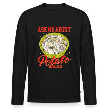 Potato Salad Potato Salad Gift - Men's Premium Organic Long Sleeve Shirt - black - Front - Nico (187cm)