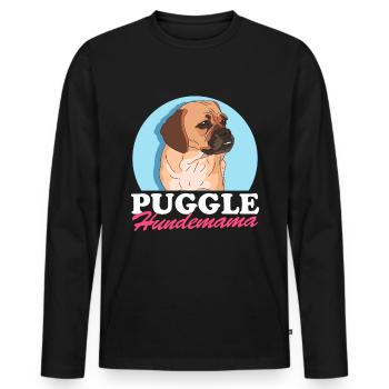 Puggle Dog Mom Dog Owner Gift - Men's Premium Organic Long Sleeve Shirt - black - Front - Nico (187cm)