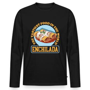 Enchilada Mexican Food Enchiladas Gift - Men's Premium Organic Long Sleeve Shirt - black - Front - Nico (187cm)