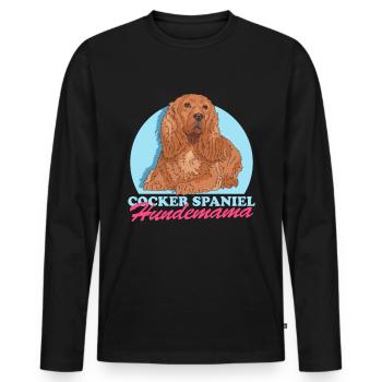 Cocker Spaniel Dog Mom Cocker Spaniel Gift - Men's Premium Organic Long Sleeve Shirt - black - Front - Nico (187cm)