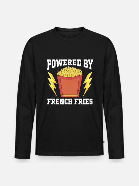 Restauration rapide Frites - T-shirt manches longues Premium bio Homme - noir