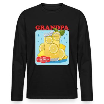 Lemonade Lemon Lemonade Effervescent Gift - Men's Premium Organic Long Sleeve Shirt - black - Front - Nico (187cm)