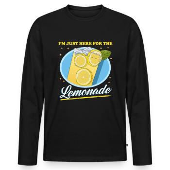 Limonade Zitronen-Limonade Brause Geschenk - Männer Premium Bio Langarmshirt - Schwarz - Vorne - Nico (187cm)