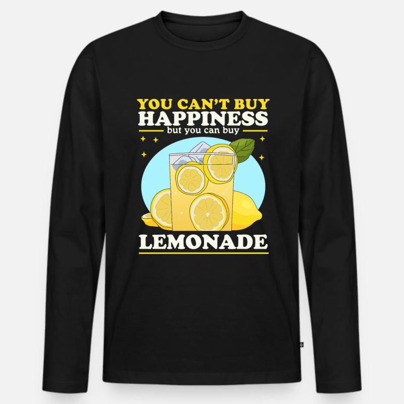 Limonade Brause | Zitronen Limonade Geschenk - Männer Premium Bio Langarmshirt - Schwarz