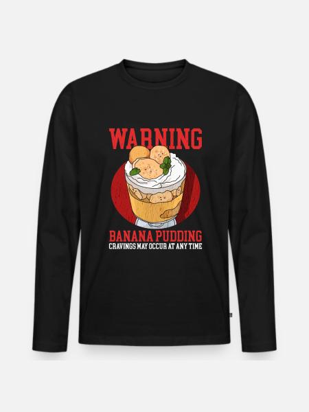 Bananenpudding Bananen Pudding Geschenk - Männer Premium Bio Langarmshirt - Schwarz