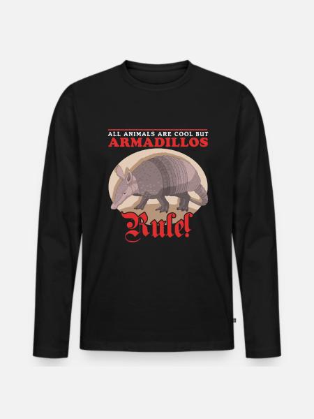 Armadillo Nine-Banded Armadillo Gift - Men's Premium Organic Long Sleeve Shirt - black