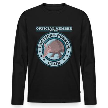 Tatous à neuf bandes de tatou cadeau - T-shirt manches longues Premium bio Homme - noir - Devant - Nico (187cm)
