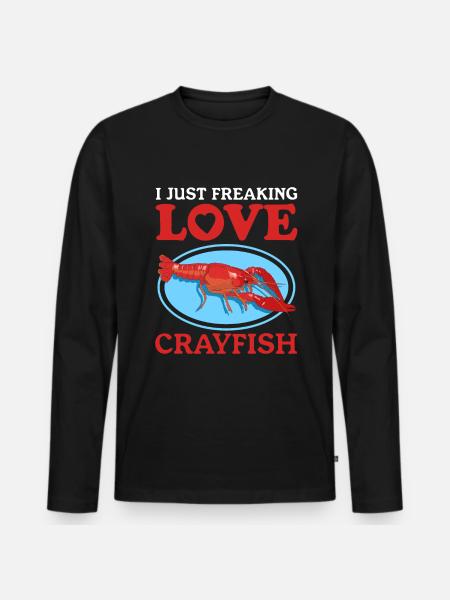 Crayfish Noble Crayfish Seafood Gift - Men's Premium Organic Long Sleeve Shirt - black