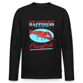 Flusskrebs Edelkrebs Meeresfrüchte Geschenk - Männer Premium Bio Langarmshirt - Schwarz - Vorne - Nico (187cm)