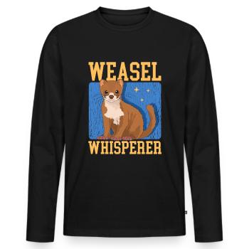 Weasel Mouse Weasel Hermännchen Gift - Men's Premium Organic Long Sleeve Shirt - black - Front - Nico (187cm)