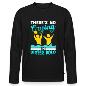 Water polo funny water polo player gift - Men's Premium Organic Long Sleeve Shirt - black - Front - Nico (187cm)