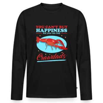 Flusskrebs Edelkrebs Meeresfrüchte Geschenk - Männer Premium Bio Langarmshirt - Schwarz - Vorne - Nico (187cm)