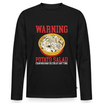 Salade de pommes de terre Salade de pommes de terre cadeau - T-shirt manches longues Premium bio Homme - noir - Devant - Nico (187cm)