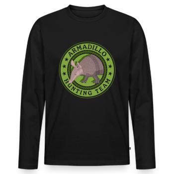 Chasseur chasse chasse chasse chasse permis cadeau - T-shirt manches longues Premium bio Homme - noir - Devant - Nico (187cm)