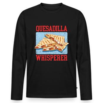 Quesadilla Tortilla Quesadillas Gift - Men's Premium Organic Long Sleeve Shirt - black - Front - Nico (187cm)