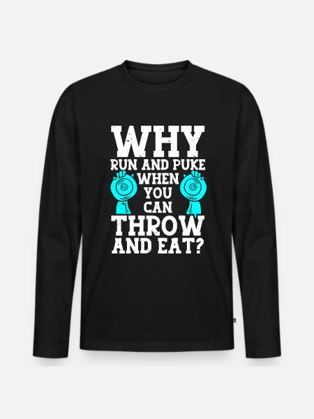 Diskuswerfer Leichtathletik Diskuswerfen - Männer Premium Bio Langarmshirt - Schwarz