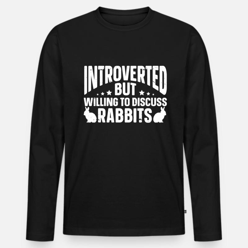 Lustige Introvertierte Geschenke - Männer Premium Bio Langarmshirt - Schwarz