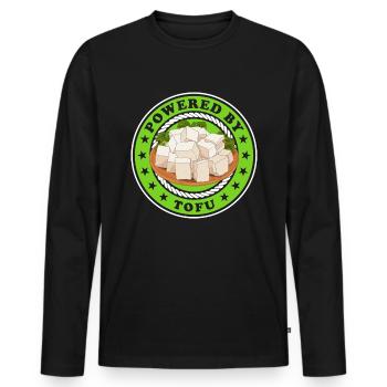 Tofu Bean Cheese Bean Curd Vegan Gift - T-shirt manches longues Premium bio Homme - noir - Devant - Nico (187cm)