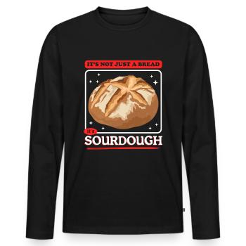 Sauerteigbrot Backen Sauerteig Brot Geschenk - Männer Premium Bio Langarmshirt - Schwarz - Vorne - Nico (187cm)