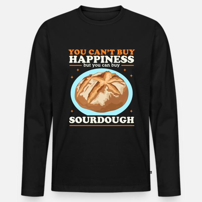 Sauerteigbrote Sauerteig Geschenk - Männer Premium Bio Langarmshirt - Schwarz