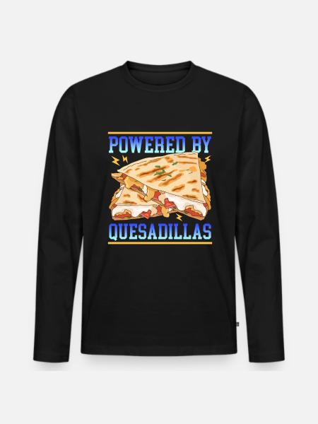 Quesadilla Tortilla Quesadillas Gift - Men's Premium Organic Long Sleeve Shirt - black