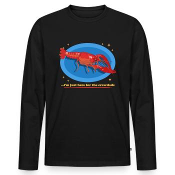 Flusskrebs Edelkrebs Meeresfrüchte Geschenk - Männer Premium Bio Langarmshirt - Schwarz - Vorne - Nico (187cm)