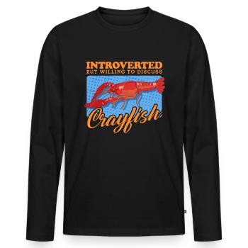Flusskrebs Edelkrebs Meeresfrüchte Geschenk - Männer Premium Bio Langarmshirt - Schwarz - Vorne - Nico (187cm)