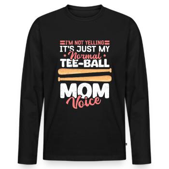 Tea Ball Mom T-Ball Tea Ball Tea Ball Gift - Men's Premium Organic Long Sleeve Shirt - black - Front - Nico (187cm)