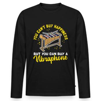 Vibraphone Vibraphone Musicien Cadeau Vibraphoniste - T-shirt manches longues Premium bio Homme - noir - Devant - Nico (187cm)