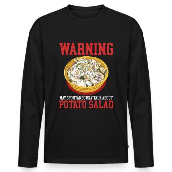 Potato Salad Potato Salad Gift - Men's Premium Organic Long Sleeve Shirt - black - Front - Nico (187cm)