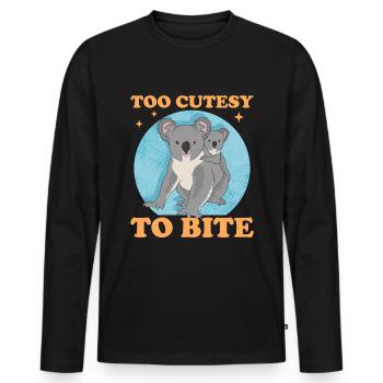Koala Koalas Koalabär Koalabären Geschenk - Männer Premium Bio Langarmshirt - Schwarz - Vorne - Nico (187cm)