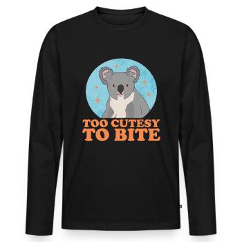 Koala Koala Bear Koala Bear Koala Bear Koala Bear Cadeau - T-shirt manches longues Premium bio Homme - noir - Devant - Nico (187cm)