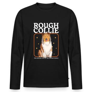 Collie Collie Collie Chien Collies Cadeau - T-shirt manches longues Premium bio Homme - noir - Devant - Nico (187cm)