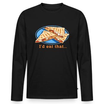 Quesadilla Tortillas Quesadillas Gift - Men's Premium Organic Long Sleeve Shirt - black - Front - Nico (187cm)