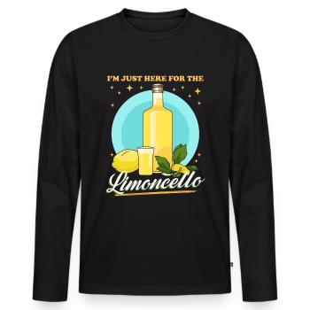 Limoncello Liqueur de citron cadeau - T-shirt manches longues Premium bio Homme - noir - Devant - Nico (187cm)