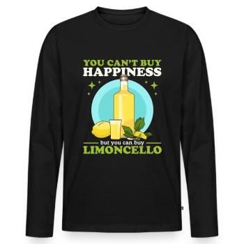 Limoncello Citrons Limoncellos Liqueur Cadeaux - T-shirt manches longues Premium bio Homme - noir - Devant - Nico (187cm)