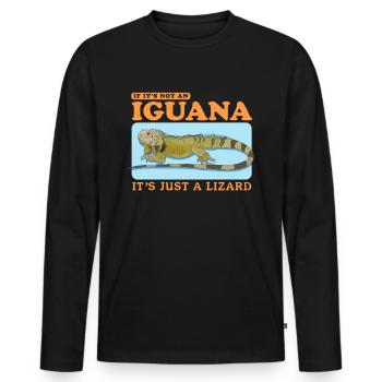 Leguan Reptilien Eidechse Leguane Geschenk - Männer Premium Bio Langarmshirt - Schwarz - Vorne - Nico (187cm)