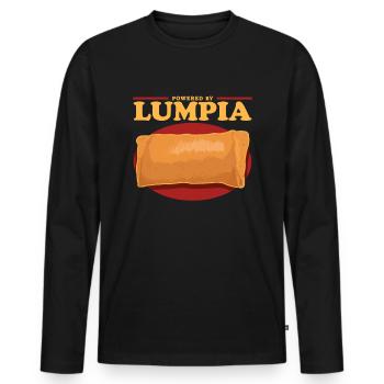 Lumpia Spring Roll Loempia Gift - Men's Premium Organic Long Sleeve Shirt - black - Front - Nico (187cm)