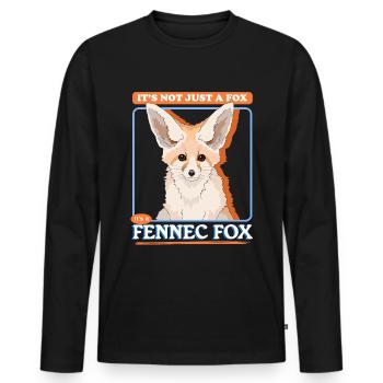 Fennek Fuchs | süße Wüstenfüchse Geschenke - Männer Premium Bio Langarmshirt - Schwarz - Vorne - Nico (187cm)