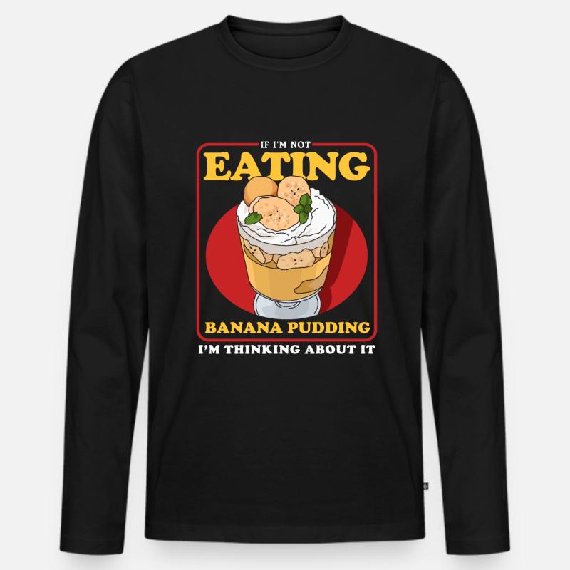 Bananenpudding Bananen Pudding Geschenk - Männer Premium Bio Langarmshirt - Schwarz