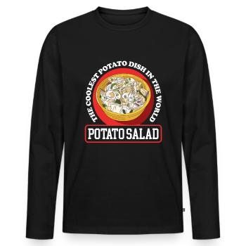 Potato Salad Potato Salad Gift - Men's Premium Organic Long Sleeve Shirt - black - Front - Nico (187cm)